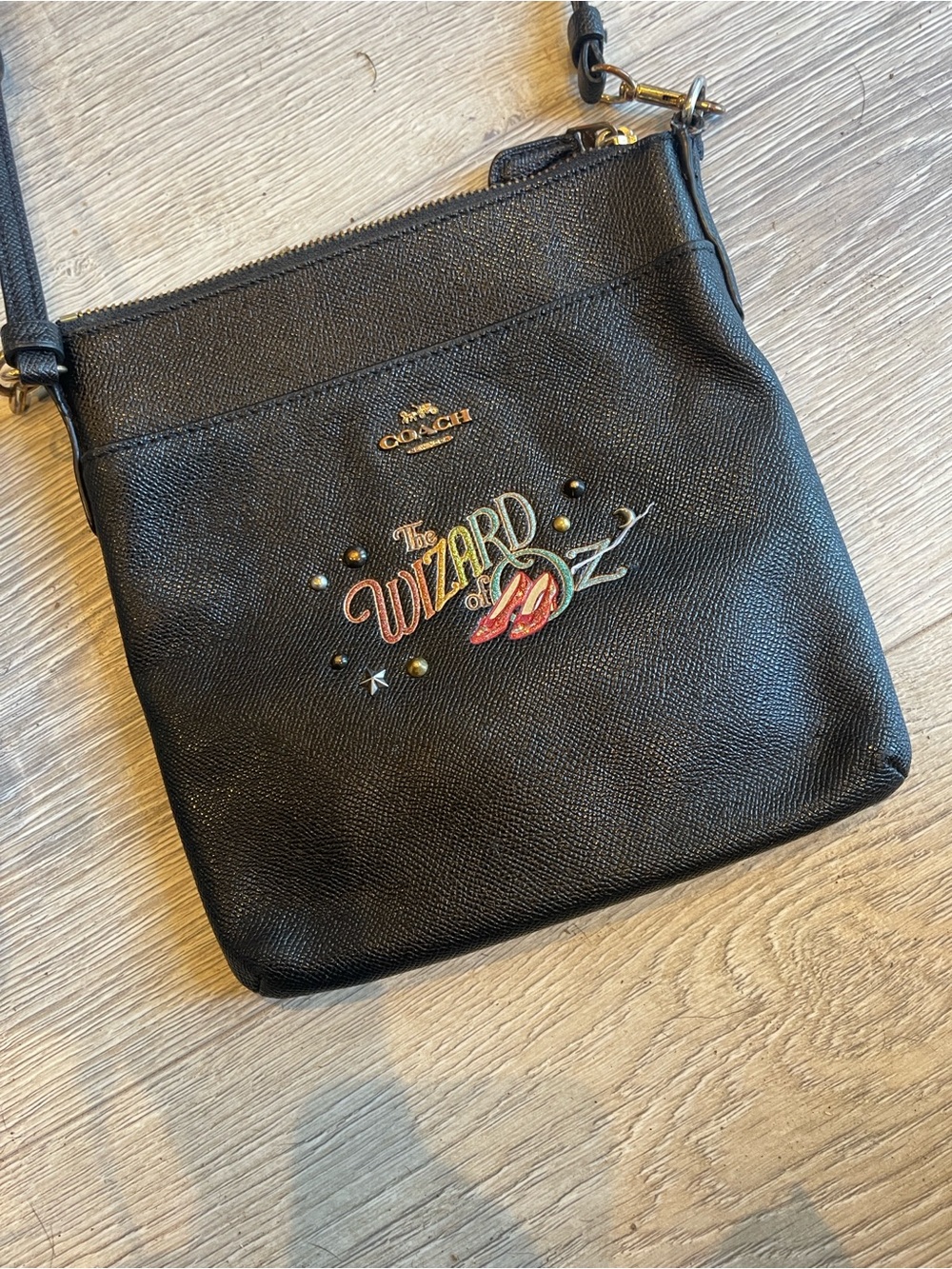 Coach Black Crossbody with Multicolor Wizard of Oz Motif